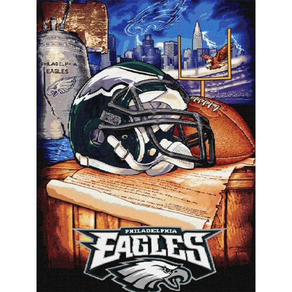 5D Diy Diamantová malba Výšivka křížkovým stehem Mozaika Americký fotbal Plný kulatý vrták Dekorace domu Nástěnné umění Dárek