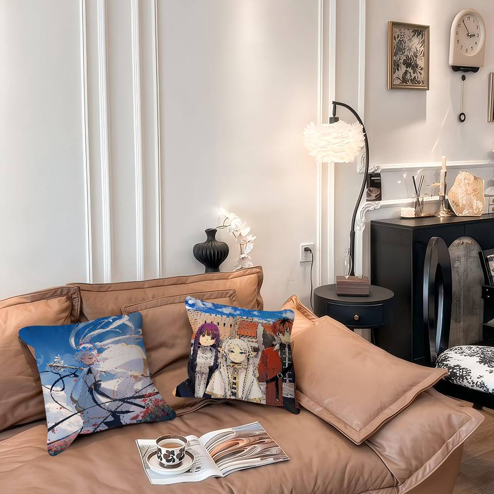 Cute F-Frierens Pillow Case Removable Washable Cushion Cover – All-Season Soft Linen