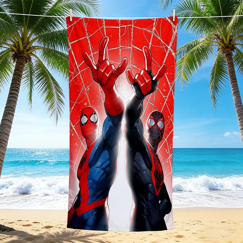 1Pc Spiderman Spiderverse Beach Towel, Quick Dry, Multi-Use for Beach Pool Gym Yoga Home Travel, Christmas, Halloween, Xmas Gift M929159
