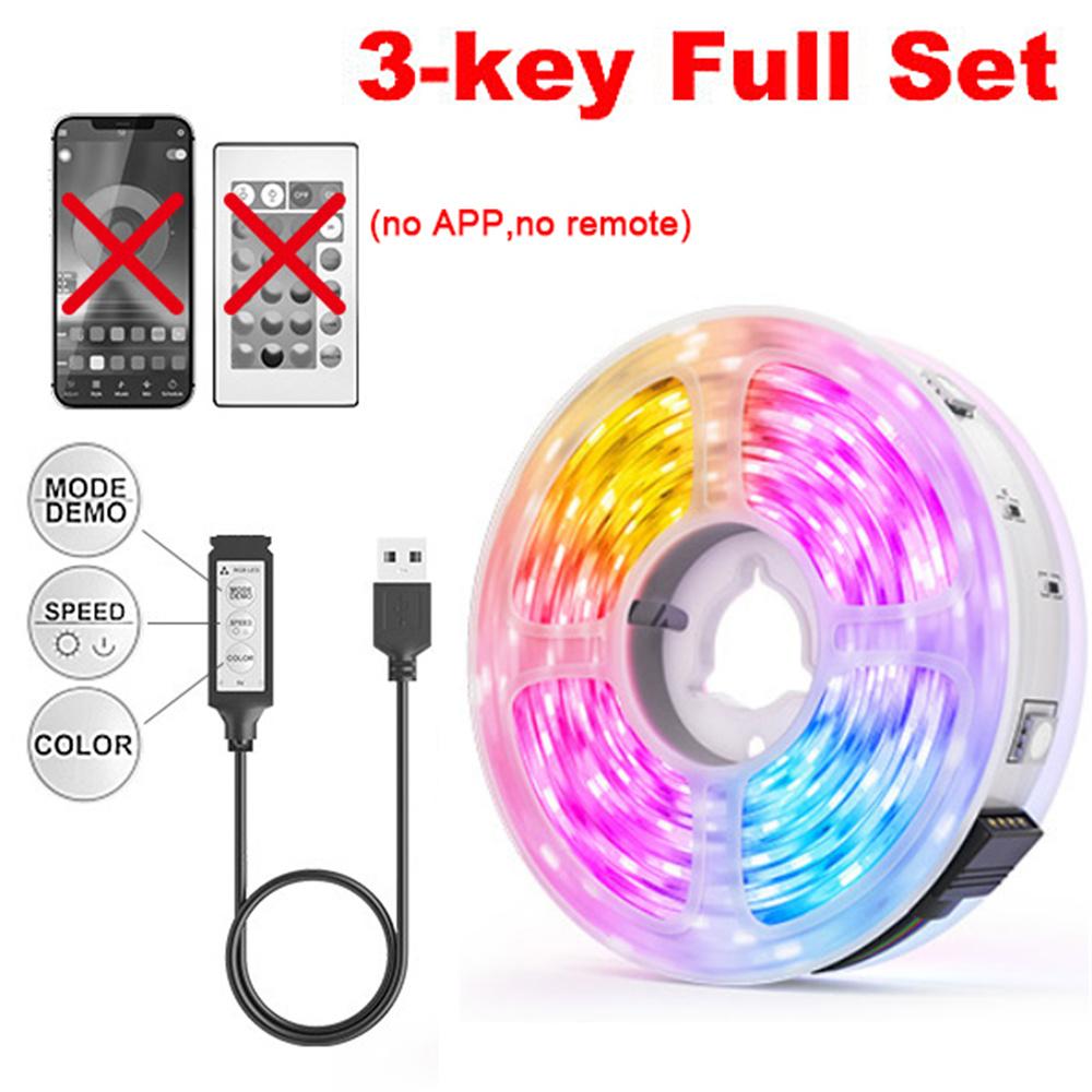 

Светодиодные лампы для телевизора RGB5050 Гибкая лента Ленточный диод для телевизора Светодиодная подсветка USB 5V Светодиодная лента Лампа для украшения дома 1m