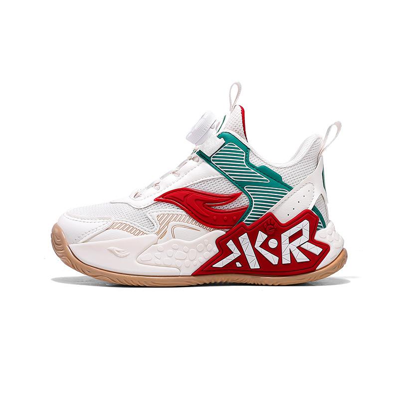 

Boys basketball shoes breathable mesh medium older boys light soft sole non-slip children s sports running shoes buttons 29