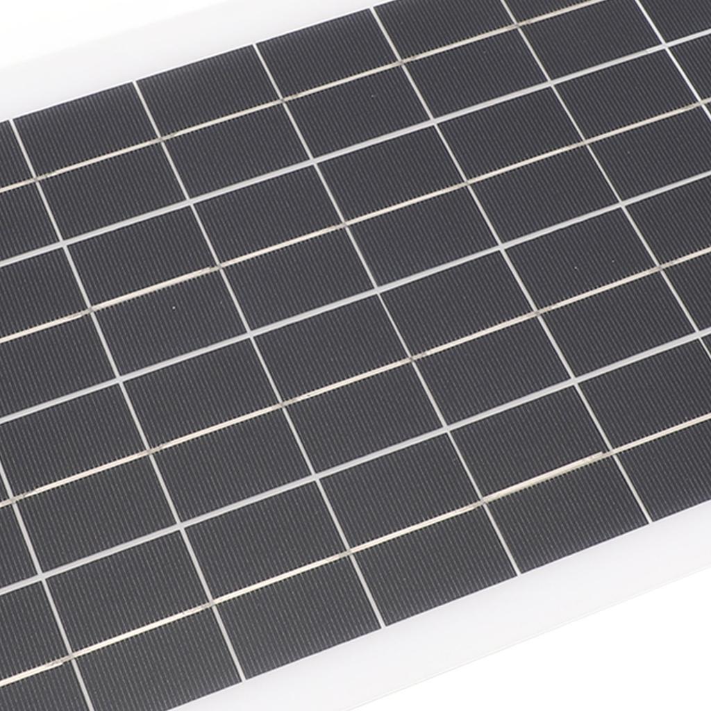 20W Solar Panel Kit Monocrystalline Portable Solar Cell with Waterproof Controller for Car Boat Street Light