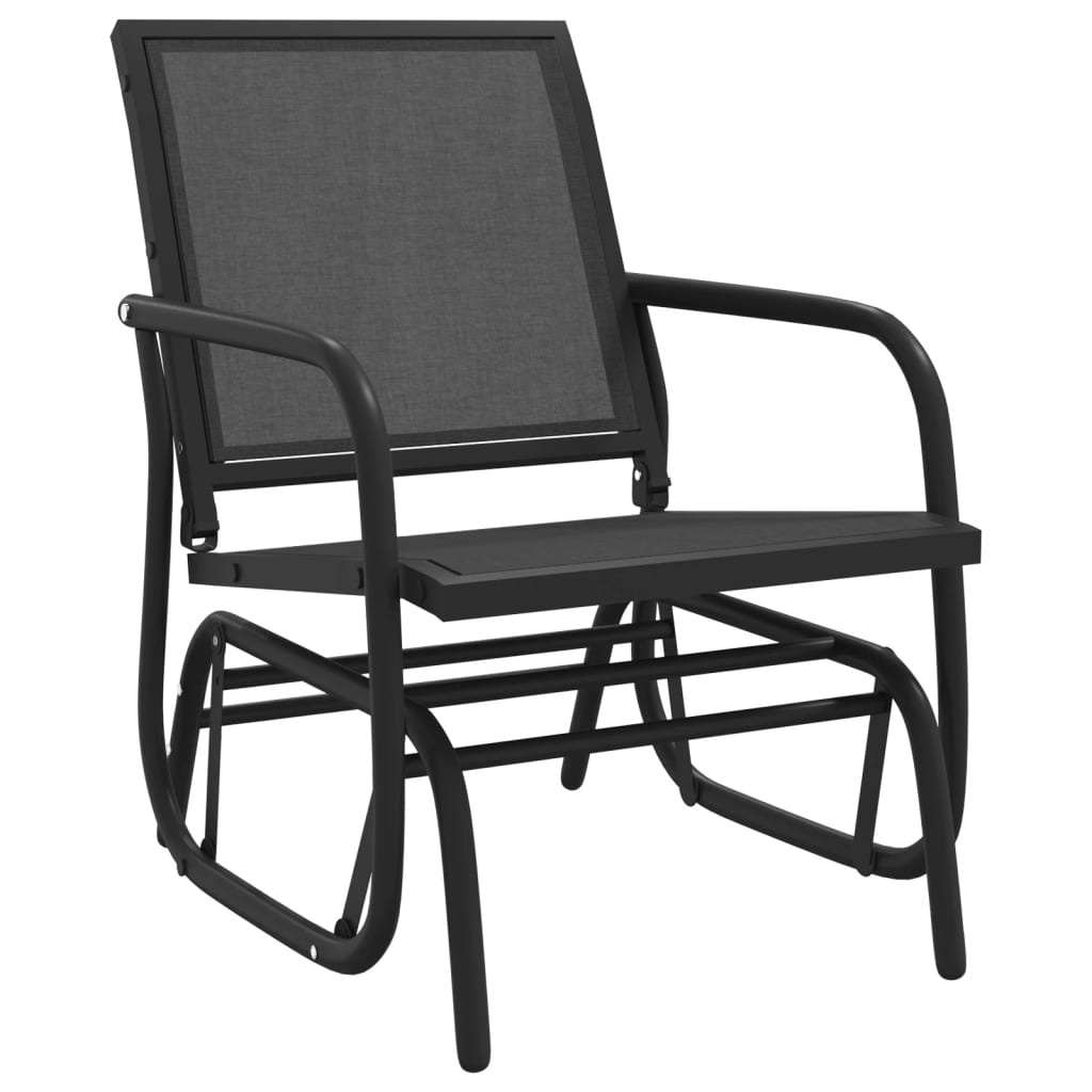 Garden Swing Chair Black 61 x 76 x 87 cm Textilene & Steel