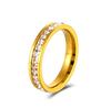 Full Circle Diamond Ring: Korean-Style, Gold-Plated Titanium Steel, Fashionable & Personalized Index Finger Jewelry