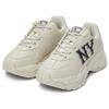 New MLB Big Ball Chunky Anti Slip Wear Resistant Low Top Chunky Sneakers Unisex Ivory White 3ASHC015N-50IVS