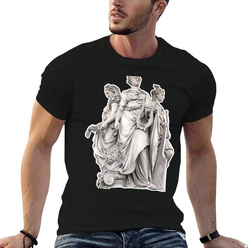 Three Antique Muses T-Shirt Functional Casual Short Sleeve Tee