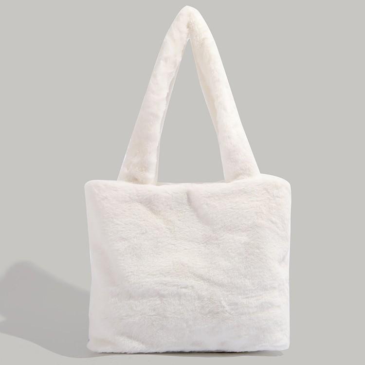 Autumn Winter New Cute Furry Bag 2024 Niche Design Soft Texture Handheld Puppy Bag Versatile Commuter Bag for Women