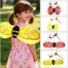Gold Fairy & Insect Wings Costume Set for Kids - 3 Pieces: Elf, Ladybug, Bee, Dragonfly Wings