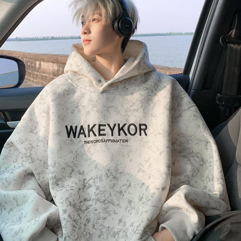 

Hooded Sweater Men s Winter Plus Velvet Clothes New Youth Coat XXXL