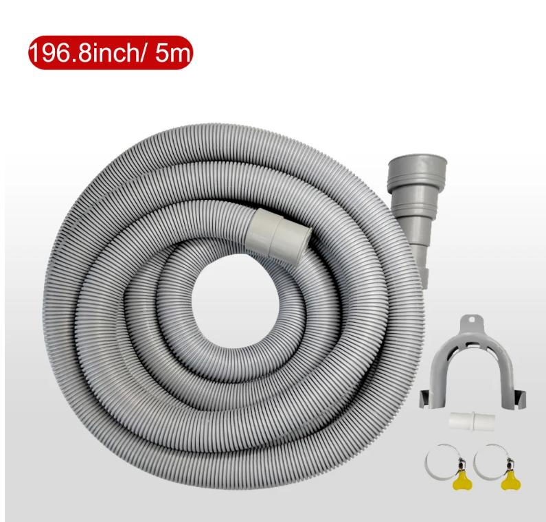 70/150/200cm Drain Pipe Washing Machine Dishwasher Drain Waste Hose Extension Pipe With Hose Clamps Set Wash Machine Accesories