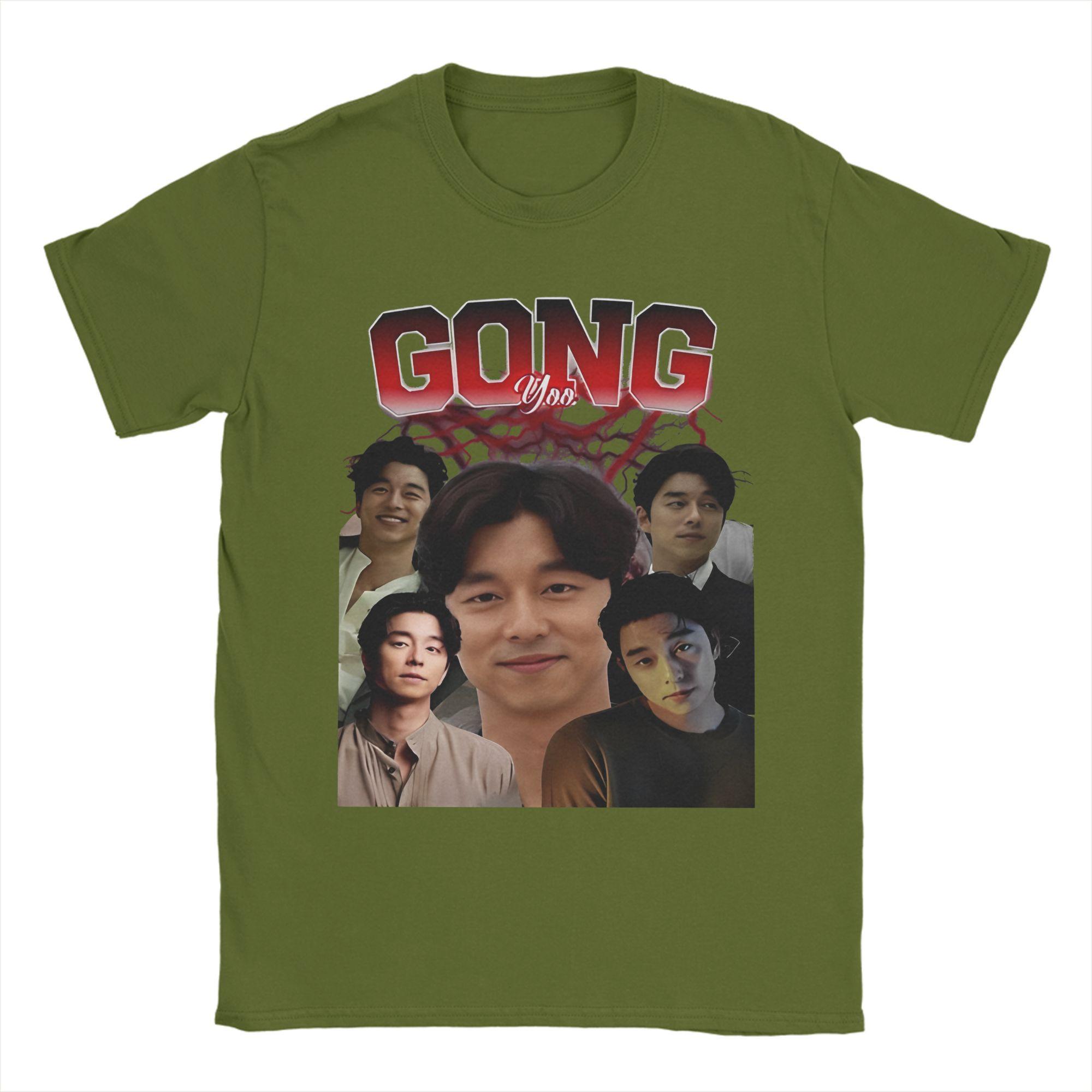 

Aesthetic Gong Yoo Vintage T Shirt Men Cotton Short Sleeve Round Neck Summer Clothes 4XL