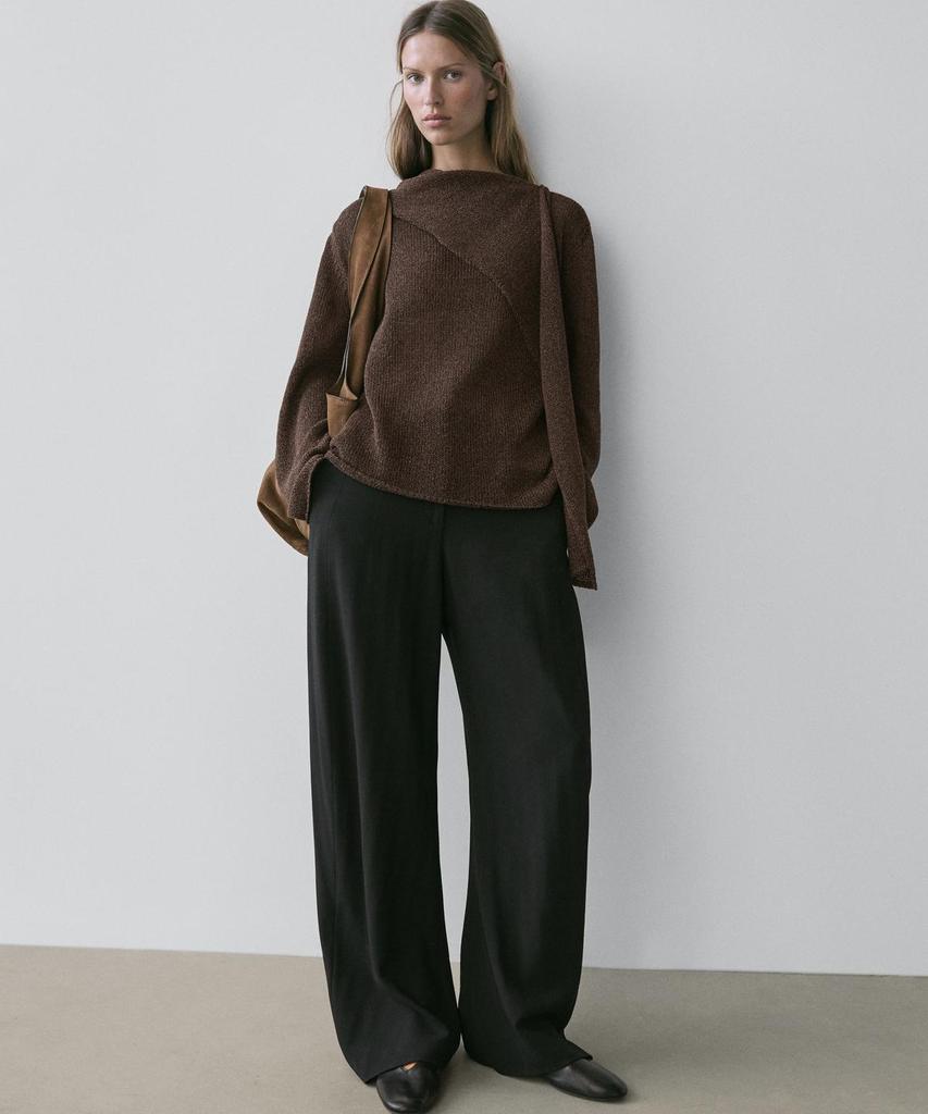 Masimodutti Cotton Blend Knit Cape