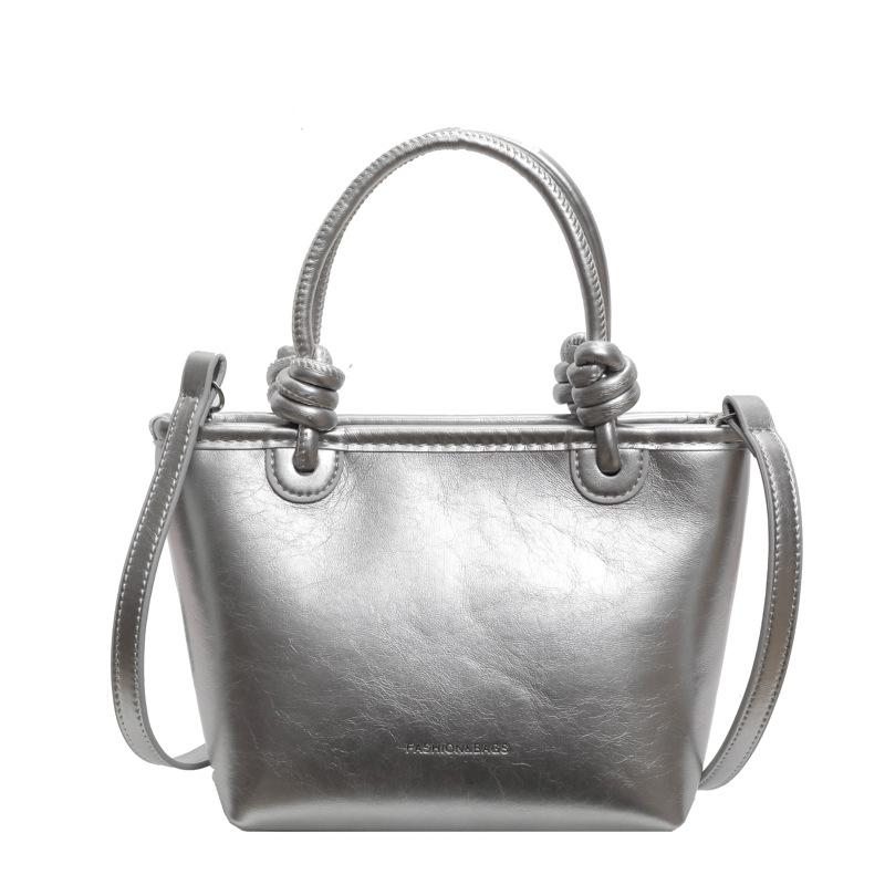 

Сумка Женская Новая Повседневная Универсальная На Плечо Мессенджер Сумка серебряный