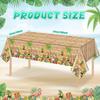 3Pcs Hawaiian Luau Tablecloth Tiki Party Tablecloths Tropical Table Cloth Plastic Disposable Rectangle Table Covers for Tiki Bar Tropical Summer