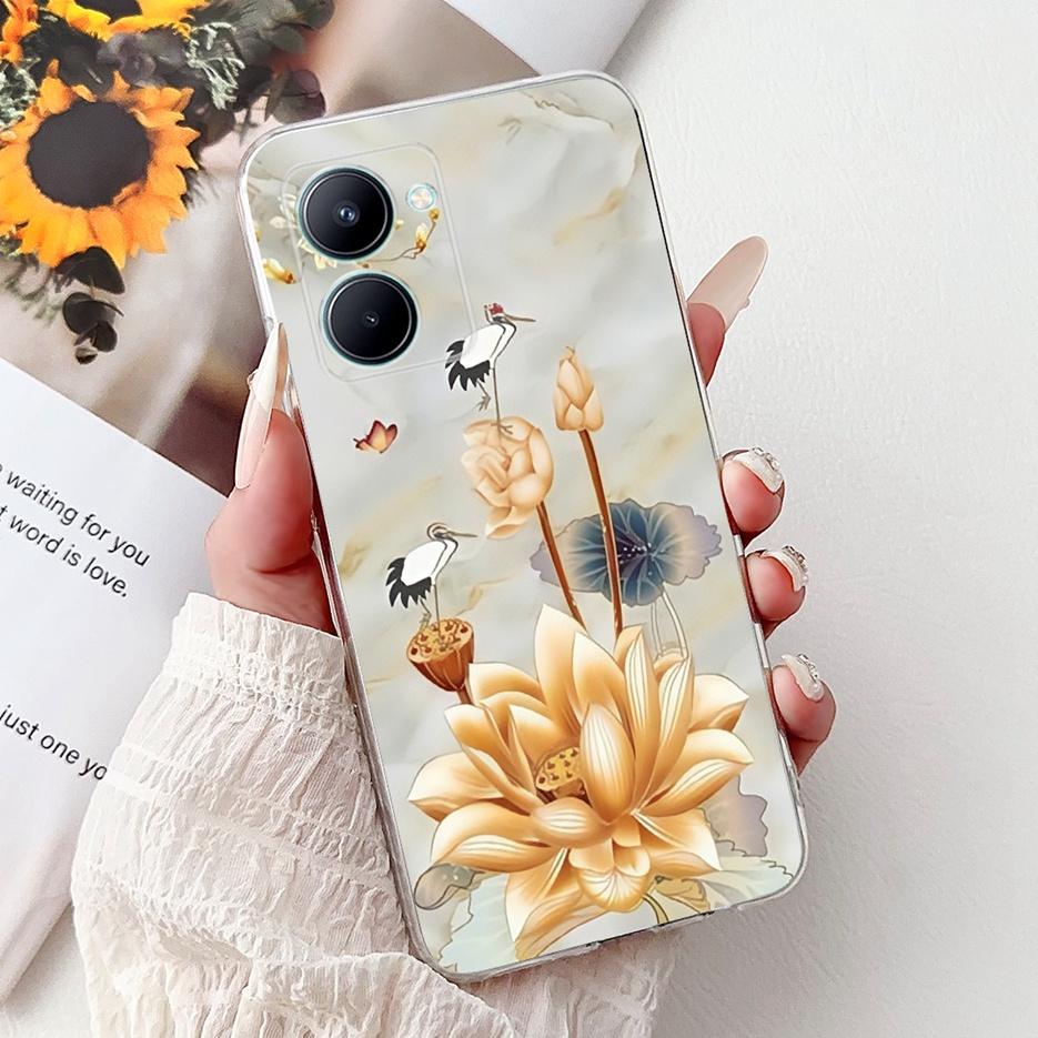 For Realme C33 2023 Case RMX3627 Colorful Flowers Painted Cover Soft Silicone Case For Realme C31 C 33 RealmeC31 RealmeC33 Shell