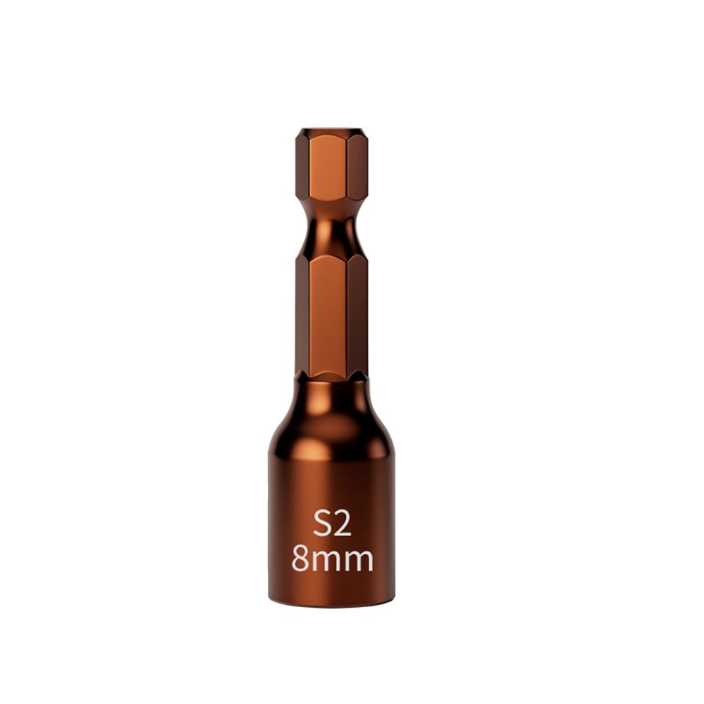 Strong Magnetic Extended S2 Air Cannon Hexagonal Socket, High-quality Vanadium Steel 6mm Electric Wrench Hexagonal Socket