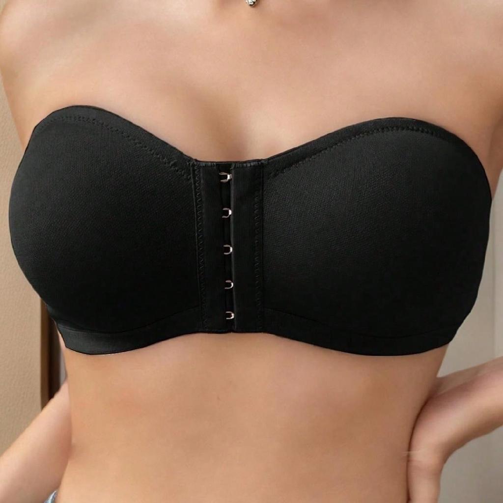 Strapless Front Closure Push Up Bra For Small Chest Breathable Thin Bralette
