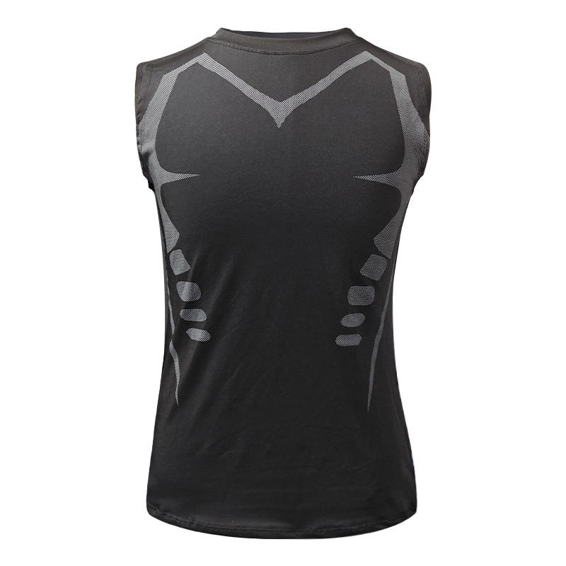 Men's Quick-Dry Summer Sports Set: Elastic T-Shirt & Breathable Vest for Outdoor Fitness and Running