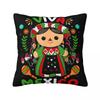 Pillow Case Viva Mexico Boy Girl Maracas Guitar Mexican Square Pillow Cover Cushion Cover Pillowcases For Sofa Home Decoration