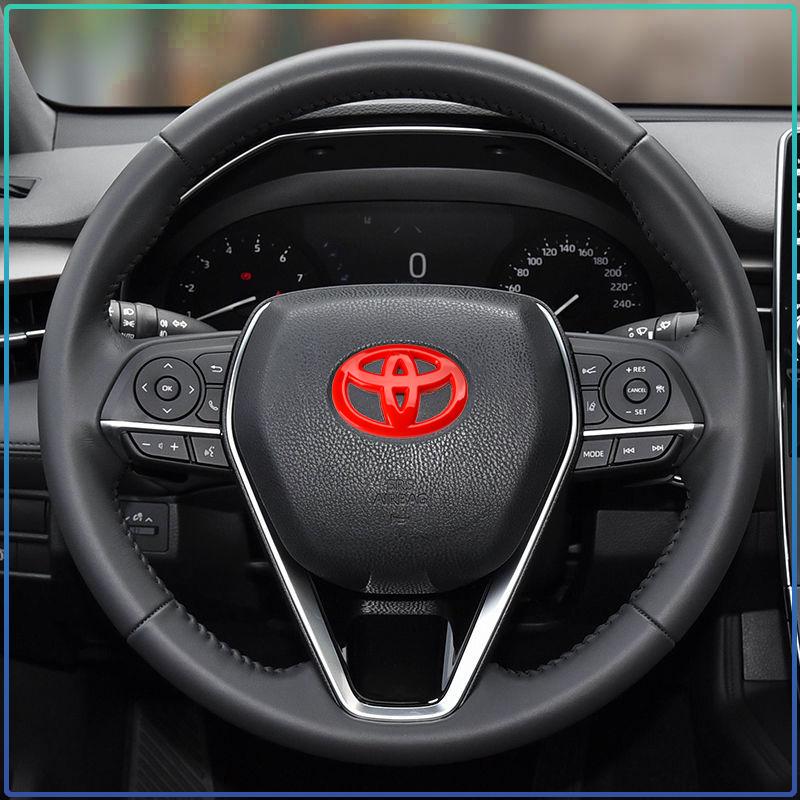 1Pc Car Steering Wheel Logo Sticker Badge Interior Decoration For Toyota TRD Camry Corolla RAV4 CHR Yaris Auris