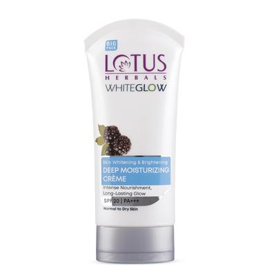 Lotus Herbals Whiteglow Deep Moisturizing Face Cream With Niacinamide For Radiant Glow & Even Skin Tone | Spf 20 Pa+++ | Green Tea & Bearberry Extr