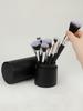 15-Piece Black & Silver Makeup Brush Set: Powder, Blush, Eyeshadow, Eyebrow & Highlighter Brushes with Soft Bristles