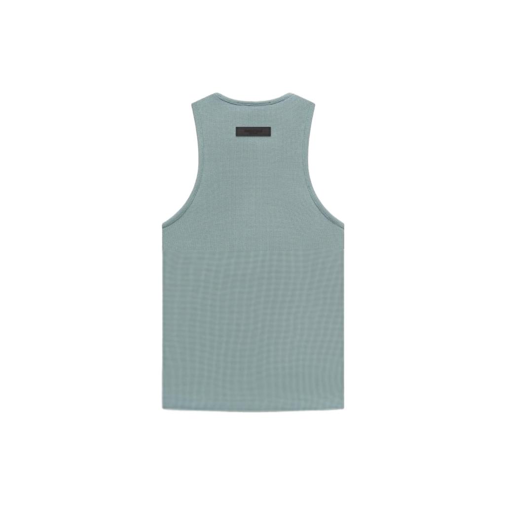 Fear of God Essentials Waffle Knit Tank Top Women Tops Sycamore Mist-Blue FOG-SS23-230