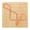 Fun Educational Toy With Wooden Geoboard And Elastic Rubber Bands for Kid Fine Motor Skills Logical Thinking Development