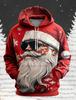Kids Christmas Party Graphic Fleece Hoodie 3D Print Outdoor Hooded Sweatshirt With Front Pocket