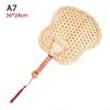 Hand-Woven Woven Straw Hand Fan Old Summer Natural Environmentally Friendly