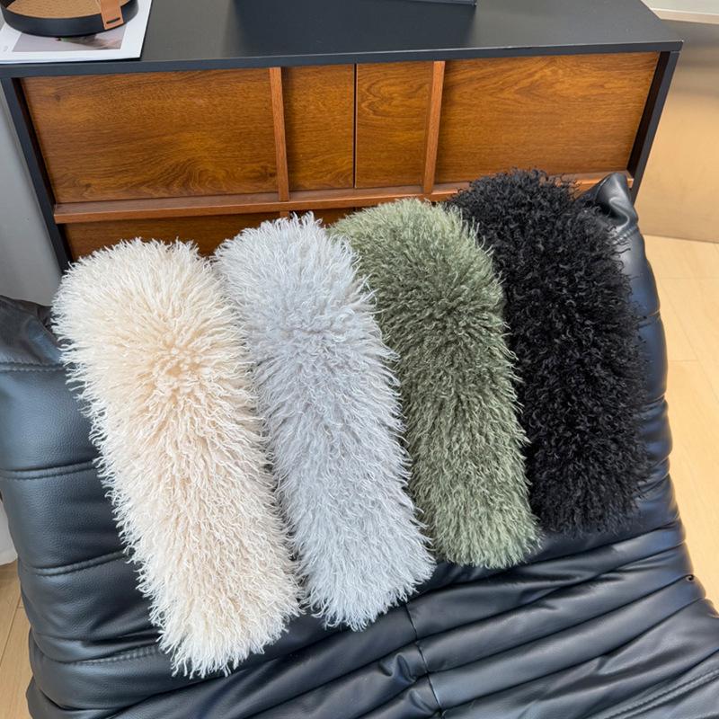 Faux Beach Wool Scarf: Versatile Solid Color Neck Gaiter with Magnetic Clasp, Double-Sided Plush for Warmth and Cold Protection in Autumn and Winter