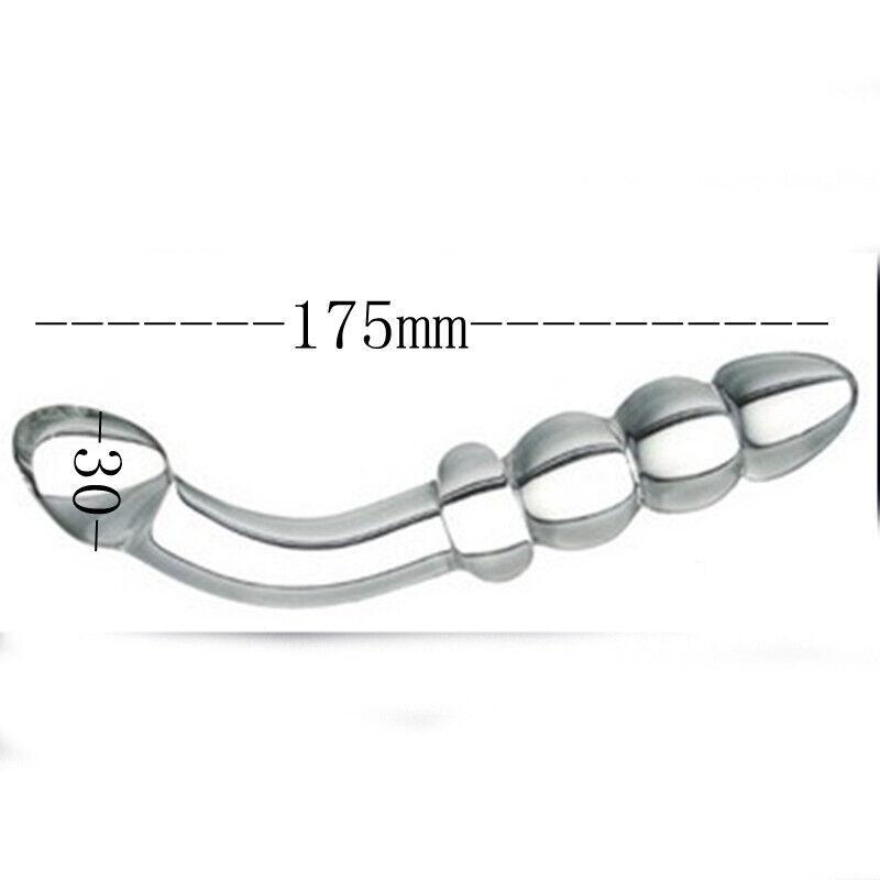 Glass Dildo Anal Plug Crystal Female Masturbation Vagina G-spot Massage Fake Long Penis Cock Sex Toys for Women Men