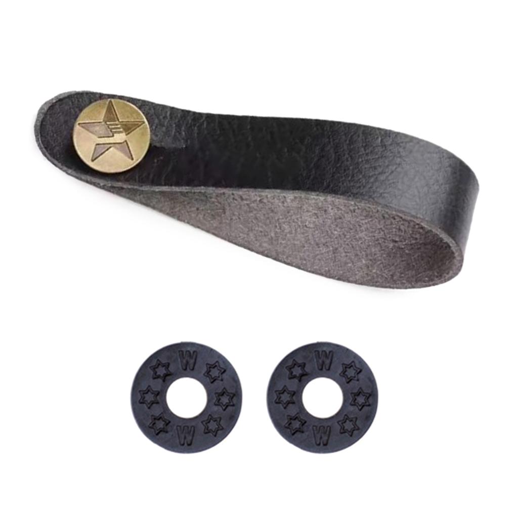 PU Leather Guitar Neck Strap Holder Button Headstock Adaptor Adjustable Guitar Strap Belt Safe Lock Guitar Accessories