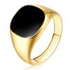 Chenrui Unique Round & Square Drip Oil Ring - Popular European & American Jewelry