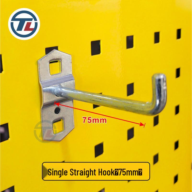 Wall-Mounted Perforated Board Hooks & Tool Display Rack