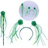 Adult Saint Patricks Day Headband/Magic Wand Green Color Irish Party Festival Flower Hair Hoop for Teens Headpiece