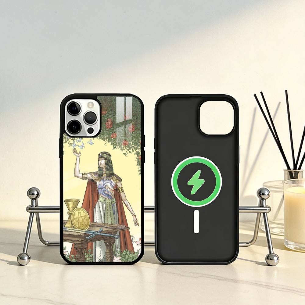 Egypt Mysterious Tarot Phone Case For iPhone17,16,15,14,13,12,11 Plus,Pro Max Magnetic For Magsafe Wireless Charging
