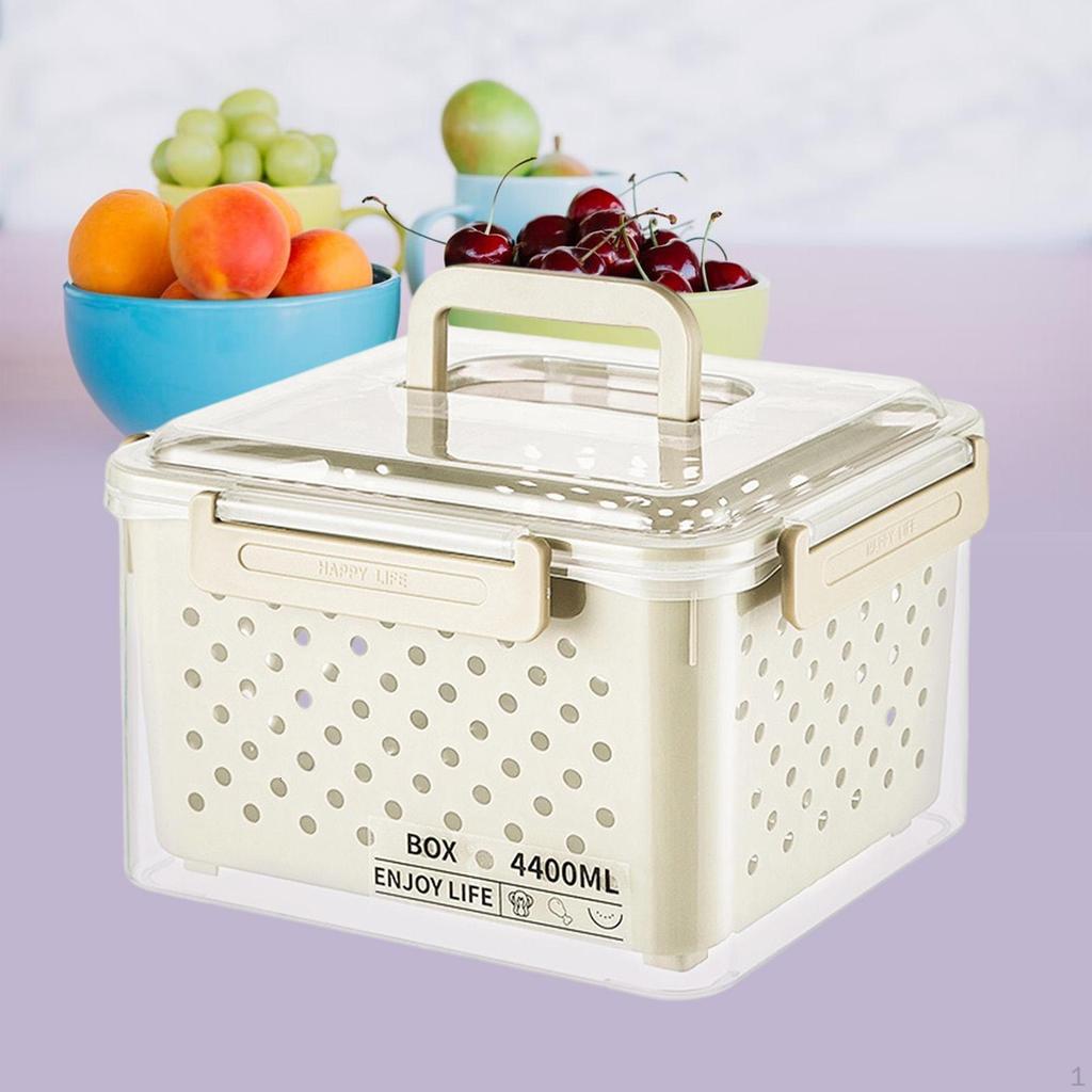 Fridge Storage Container for Fruits and Vegetables, Airtight Bin Produce