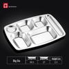 LIJIA KITCHENWARE 304 Stainless Steel Divided Canteen Tray Set (50-Pack)