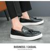 Men's Large Size Tassel Leather Loafers - European & American Fashion Slip-on Formal Casual Shoes