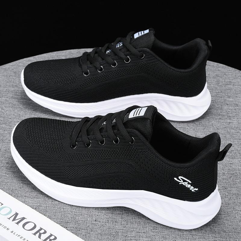 Walking Shoes Men's Shoes Spring and Autumn Weaving Mesh Breathable Men's Travel Shoes Sports Shoes Running Non-slip Shoes Flying Men's Casual