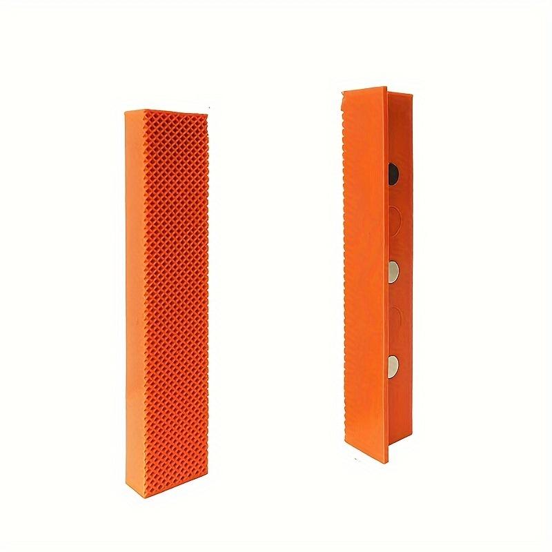 [Magnetic Protector Pads for Vise] Orange Magnetic Clamp Grips Protector Pads - Anti-Slip Clamp Protector for Vise, Metalworking, Woodworking