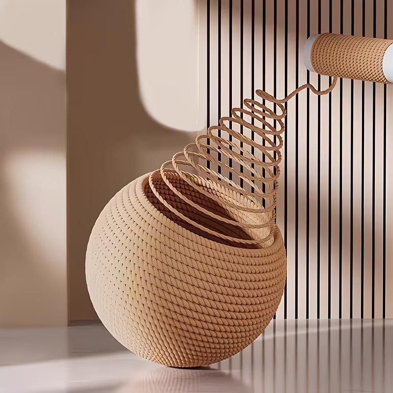 Large Sisal Cat Scratching Ball Multicolor Wear-resistant Pet Toy Self Play Molar Grinding Claw Interactive Cat Teaser Gift