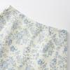 Sommer 2026 Blauer Blumiger High-Waist A-Linien Minirock