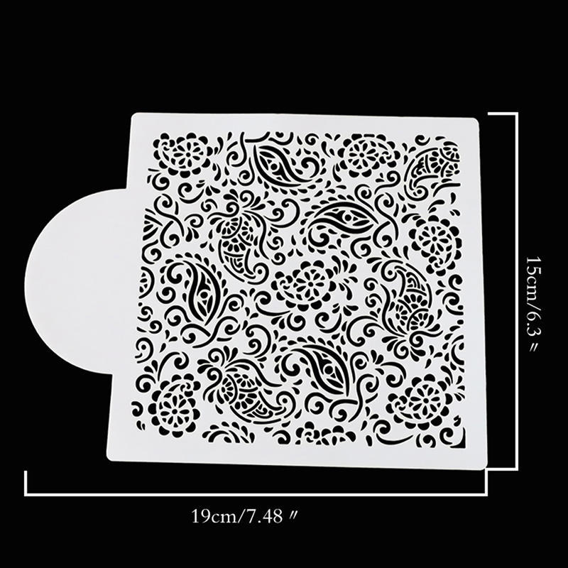 Paisley Cake Fondant Cupcake Decorating Baking Cupcake Templates Stencil