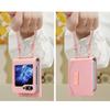 Vietao-Z Flip 7 Wallet Phone Case With Wristband Strap, Fashion Girls Leather Purse Phone Cover For Samsung Z Flip 6 5 4 3, Pink