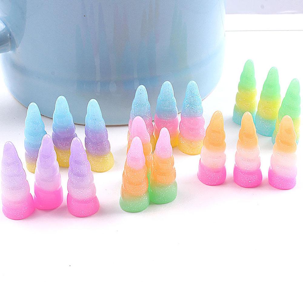 3 Pcs/Pack Gradient Unicorn With Multicolor Resin For DIY Hair Backpack Clothing Accessories Decoration Supplies