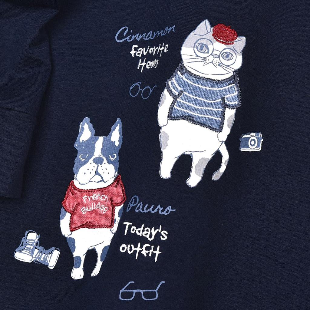 Kusguru Japan Navy Long Sleeve Women's T-Shirt