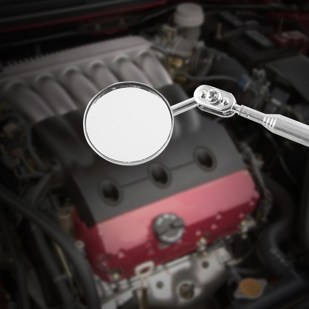 Telescopic Telescopic Inspection Mirror 360 Rotation Round Lens Inspection Mirror  Mechanics 30Clip