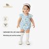 YEEHOO Baby Girl Polka Dot Floral Summer Romper